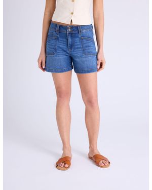 U.S. POLO ASSN. 5" Patch Pocket Bermuda Shorts - Blue