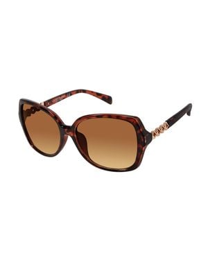 U.S. POLO ASSN. Ladies Jackie-O Styled Butterfly Sunglasses - Brown