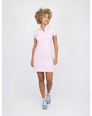 U.S. POLO ASSN. Tipped Polo Dress - White