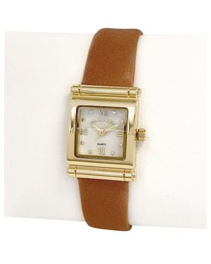 U.S. POLO ASSN. Ladies Strap Square Face Watch - Metallic