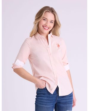 U.S. POLO ASSN. Tonal Oxford Shirt - Pink