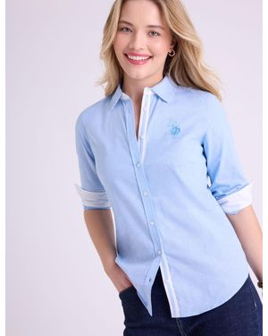 U.S. POLO ASSN. Tonal Oxford Shirt - Blue
