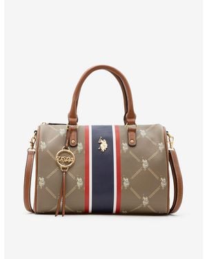 U.S. POLO ASSN. Signature Swifty Satchel Bag - Multicolor