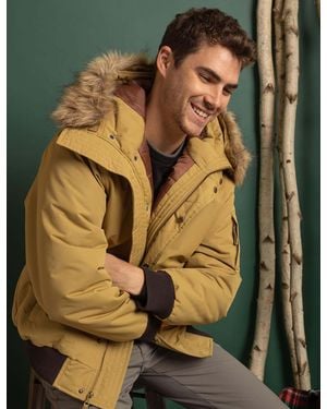 U.S. POLO ASSN. Faux Fur Hooded Snorkel Jacket - Multicolor