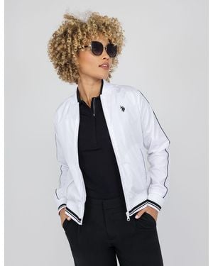 U.S. POLO ASSN. Solid Bomber Jacket - White