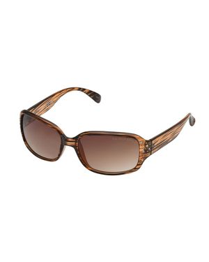 U.S. POLO ASSN. Stellar Accent Square Wrap Sunglasses - Brown