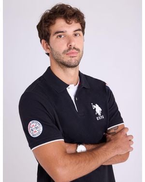 U.S. POLO ASSN. Signature Tricot Tape Pique Polo Shirt - Blue