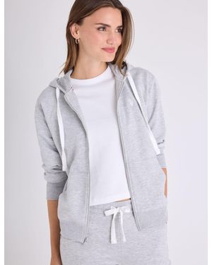 U.S. POLO ASSN. French Terry Full Zip Hoodie - White