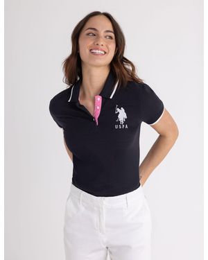 U.S. POLO ASSN. Solid Triple Crown Polo Shirt - Blue