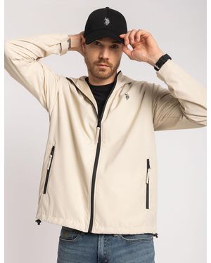U.S. POLO ASSN. Hooded Windbreaker - Natural