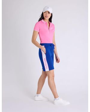 U.S. POLO ASSN. Drawstring Side Stripe Bermuda Shorts - Pink