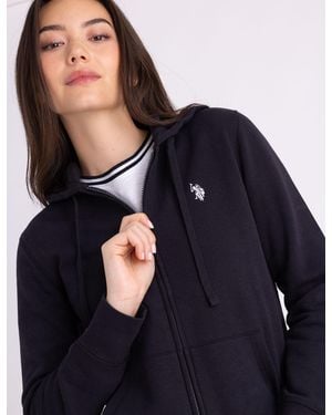 U.S. POLO ASSN. Fleece Full Zip Logo Hoodie - Blue