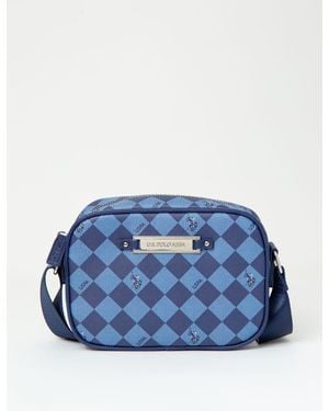 U.S. POLO ASSN. Classic Zip Printed Crossbody Bag - Blue