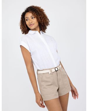 U.S. POLO ASSN. Patch Pocket Linen Short - White