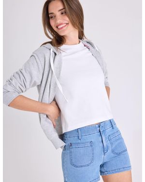U.S. POLO ASSN. Chambray Patch Pocket Shorts - White