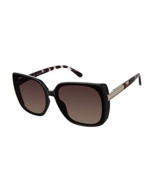 U.S. POLO ASSN. Oversized Geometric Mod Icon Sunglasses - Brown