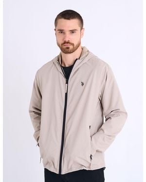 U.S. POLO ASSN. Hooded Windbreaker - Natural