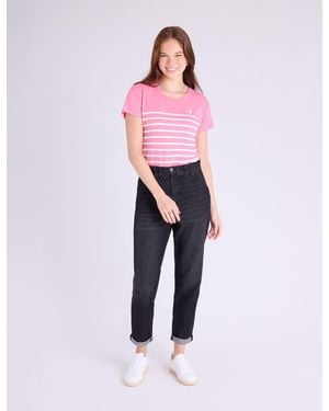 U.S. POLO ASSN. Colorblock Ringer Stripe T-Shirt - Pink