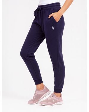 U.S. POLO ASSN. Fleece High Waisted Logo Jogger - Blue