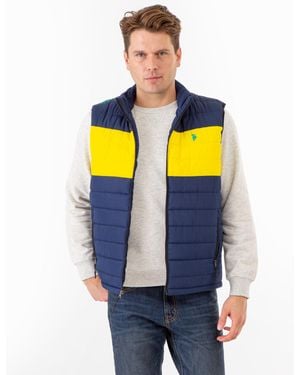 U.S. POLO ASSN. Rugby Puffer Vest - Blue