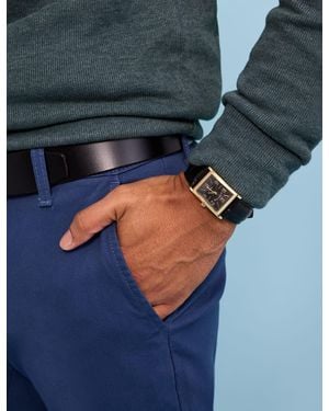 U.S. POLO ASSN. His And Hers Strap Square Face Watch Set - Blue