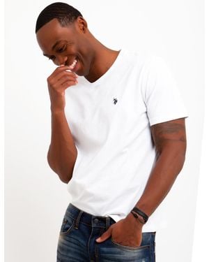 U.S. POLO ASSN. Solid V-Neck T-Shirt - White