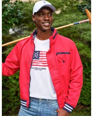 U.S. POLO ASSN. Yacht Jacket With Patch Pocket - Red