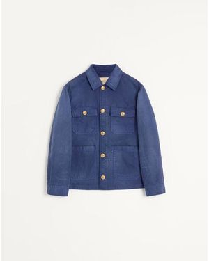 Valentino デニム サファリジャケット おとこ ブルー
