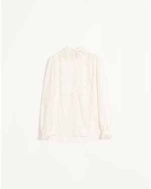 Valentino ジョーゼット ブラウス 女性 アイボリー - ナチュラル