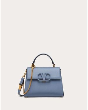 Valentino Garavani Vスリング グレインカーフスキン スモール ハンドバッグ 女性 ナイアガラ - ブルー
