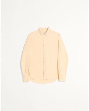 Valentino コットンポプリン シャツ おとこ アイボリー - ナチュラル