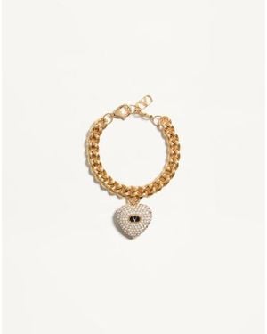 Valentino Garavani クール ロイヤル メタル X エナメル X スワロフスキー®クリスタル ブレスレット 女性 ゴールド/ブラック/クリスタル - メタリック
