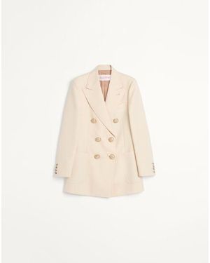 Valentino ダイアゴナル ドライウール ブレザー 女性 アイボリー - ホワイト