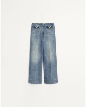 Valentino デニム パンツ 女性 ブルー