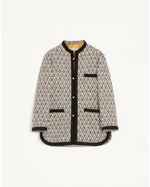 Valentino トゥッタラv ジャカードパターン ブークレウール ジャケット - ホワイト