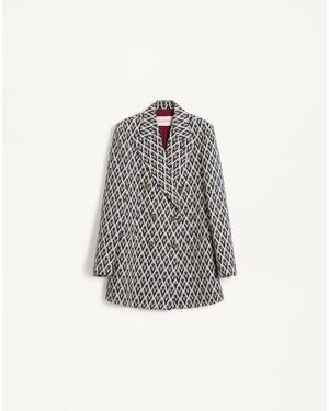 Valentino トゥッタラ Vジャカード ブレザー 女性 夜/クリーム - ホワイト