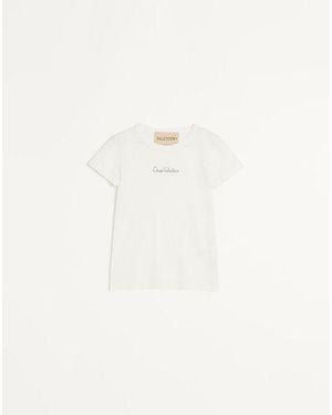 Valentino コットン Tシャツ 女性 アイボリー - ナチュラル