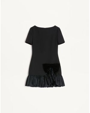 Valentino クレープクチュール ショートドレス 女性 ブラック