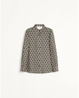 Valentino トゥッタラ V ツイル シャツ 女性 ブラック/アイボリー - マルチカラー