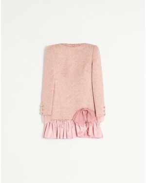 Valentino フローラルマトラッセ ショートドレス 女性 パステルピンク
