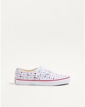 Valentino Garavani ヴァレンティノ ガラヴァーニ X Vans コラボレーション Valentino Vans Loveプリントファブリック ロートップ スニーカー おとこ ホワイト