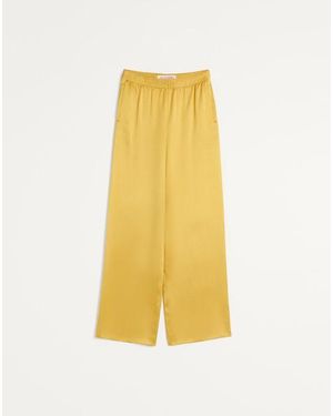 Valentino ダブルダッチェス パンツ 女性 ゴールド - イエロー