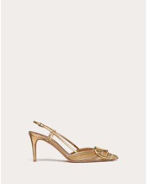 【VALENTINO GARAVANI】フォリフォリアージュ スエード スリング フォリフォリアージュ スエード スリングバック パンプス 90 Mm