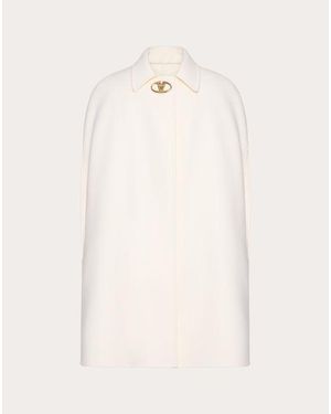 Valentino コンパクトドラップ ケープ 女性 アイボリー - ナチュラル