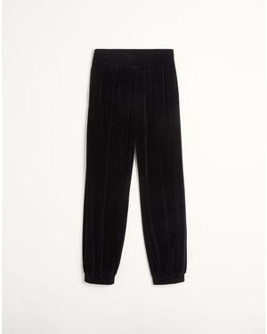 Valentino シェ ヴァレンティノパッチ付き シェニール ジョギングパンツ おとこ ブラック