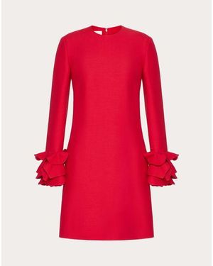 Valentino エンブロイダリー クレープクチュール ミニドレス 女性 レッド