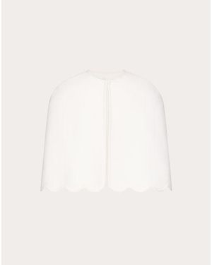 Valentino コンパクトドラップ ケープ 女性 アイボリー - ナチュラル