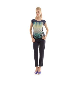 Conquista Classic Straight Pants - Blau
