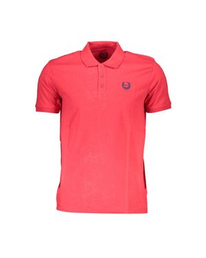 Gianmarco Venturi Rotes Baumwoll-Herren-Polohemd - Pink