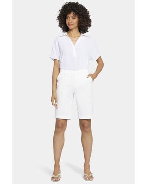 NYDJ Bermuda-Shorts Aus Stretch-Twill - Weiß